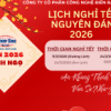 THÔNG BÁO LỊCH NGHỈ TẾT NGUYÊN ĐÁN 2026